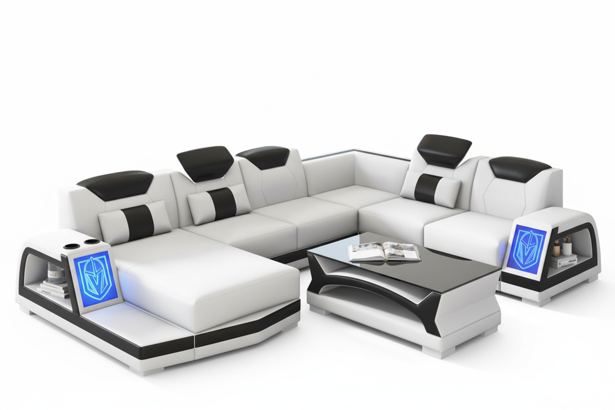 Vincenzo Futuristic Modern Sectional With Illuminating LED Customize Design