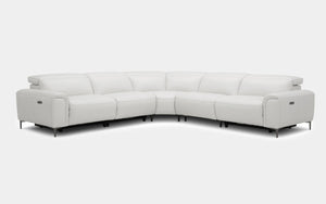 Silverstone Contemporary Top Grain Leather Recliner Sectional