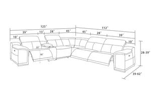 Napoli Modern Sectional with Recliner