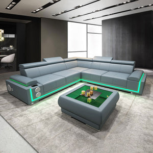 Wilder Modern Corner Leather Sectional