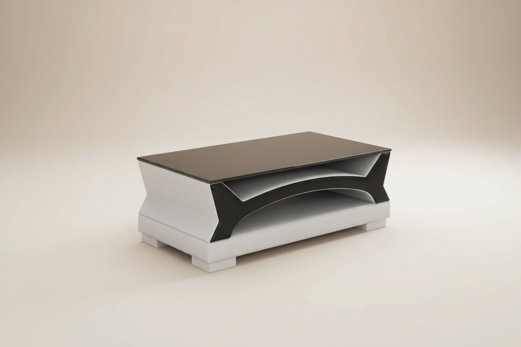 Coffee Table on Beige Gradient Background