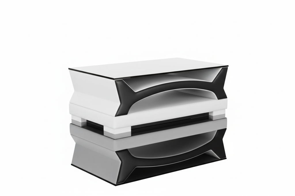 Coffee Table with Mirror Reflection