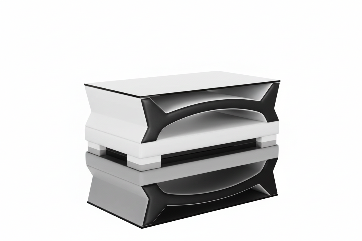 Coffee Table with Mirror Reflection