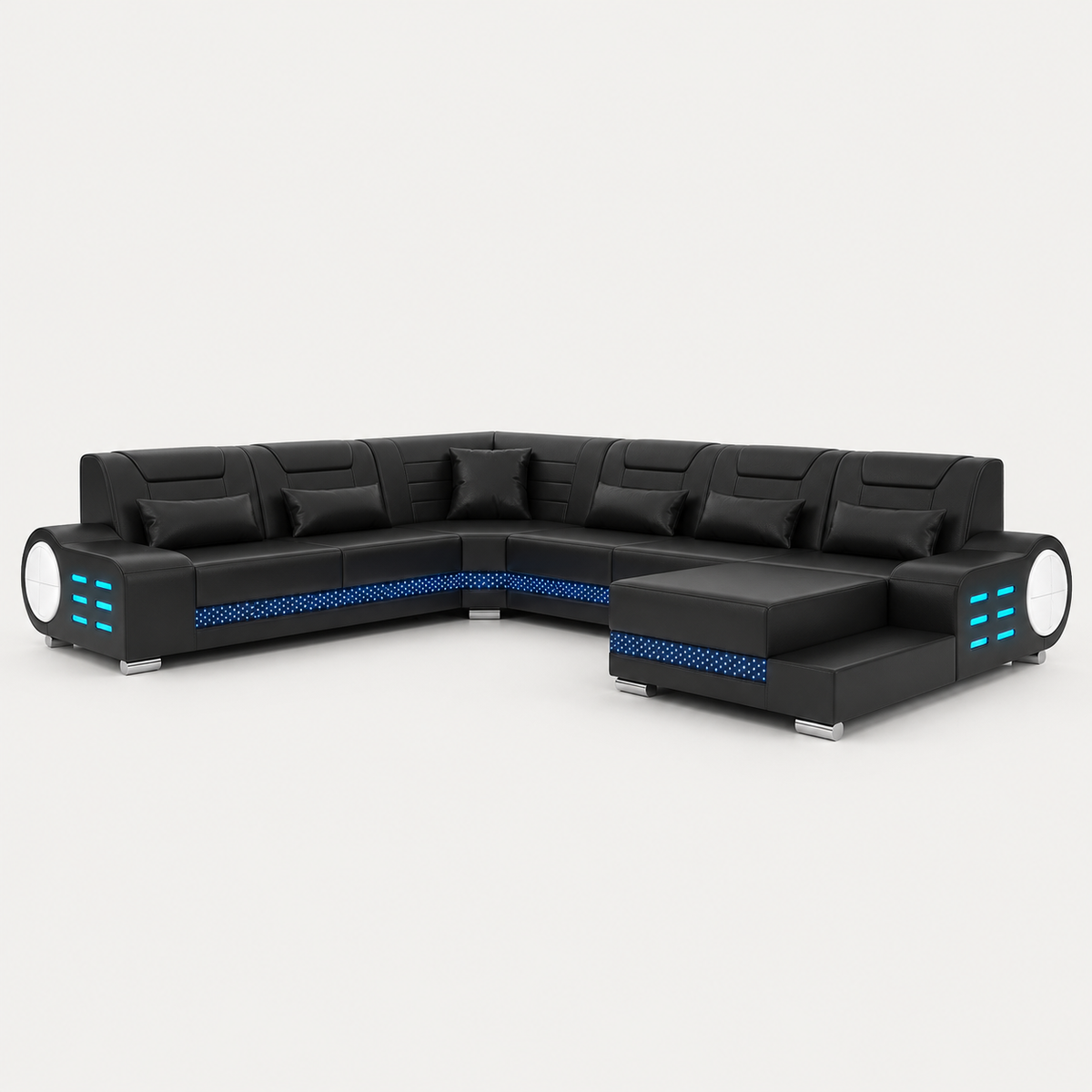 Elliot Modern Leather Sectional