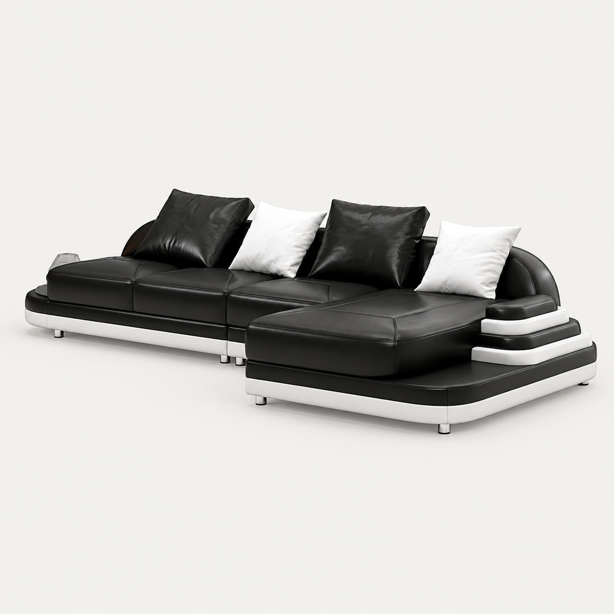 Lillian Mini Modern Leather Sectional