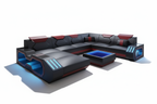 Sahara Modern Leather Sectional with LED Light