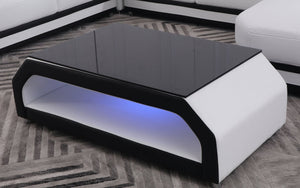 Mcmanu Modern Leather Sectional with LED Light