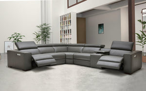 Fabric Birt Sectional Sofa With Recliners