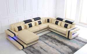 Zion Modern Sectional Sofa with LED Light