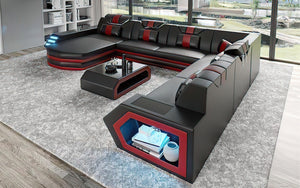 Eileend Leather Sectional with LED Lights | Futuristic Furniture