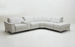 Rium Fabric Modern Sectional With Recliners