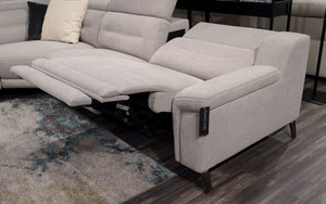 Kaycee Modern Fabric Sectional with Recliner