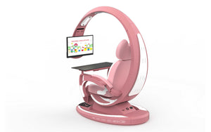 Crystal Pink Working And Gaming Station | All in one Working And Gaming Chair