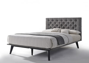 Garner Modern Grey & Walnut Bed