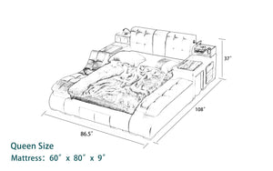 Maysun All in One Smart Bed With Massage Lounge Chaise