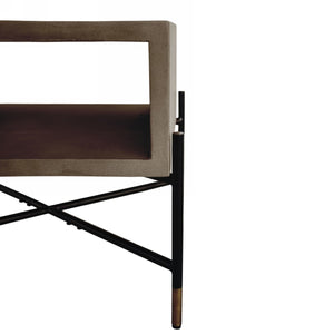 Wallut Modern Concrete & Metal Coffee Table